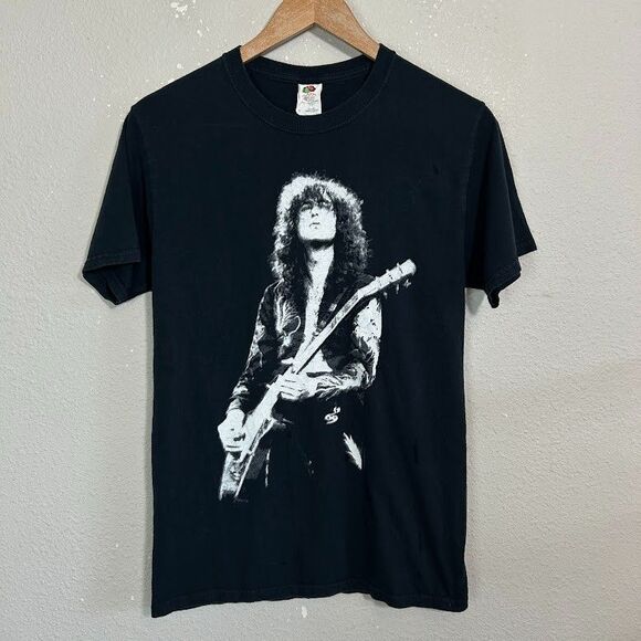 VTG Led Zeppelin Jimmy Page ZOSO Black Shirt S 2005 Myth Gem Y2K Band - Picture 2 of 6